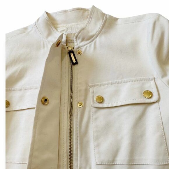 Michael Kors Utility Jacket, Ecru/Cream, Size P - Picture 11 of 14